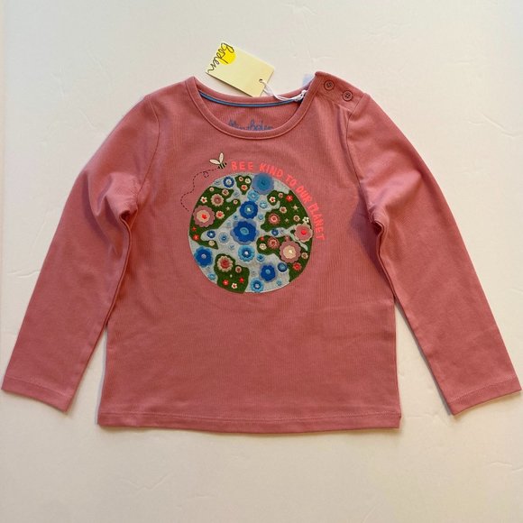 *SOLD* NWT Mini Boden "Bee Kind to Our Planet" HTF T-Shirt 2/3Y - Picture 2 of 6